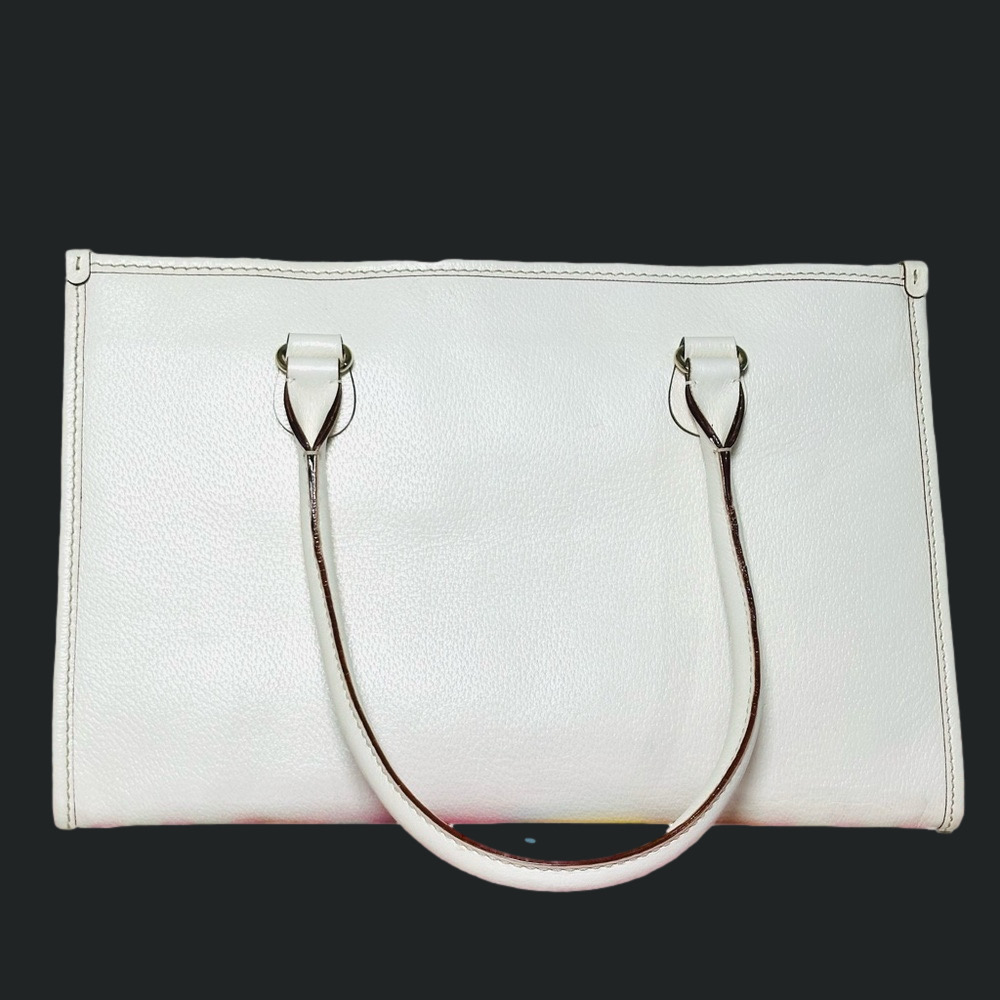 KATE SPADE LEATHER CLASSIC IVORY Shoulder Bag overnight large size 15.5 x 10.5” - Picture 8 of 16
